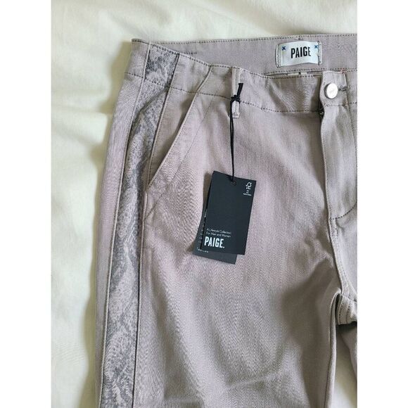 Paige Chino Pants Womens 30 Gray Denim Straight Leg Regular Fit Slash Pockets - Picture 8 of 9